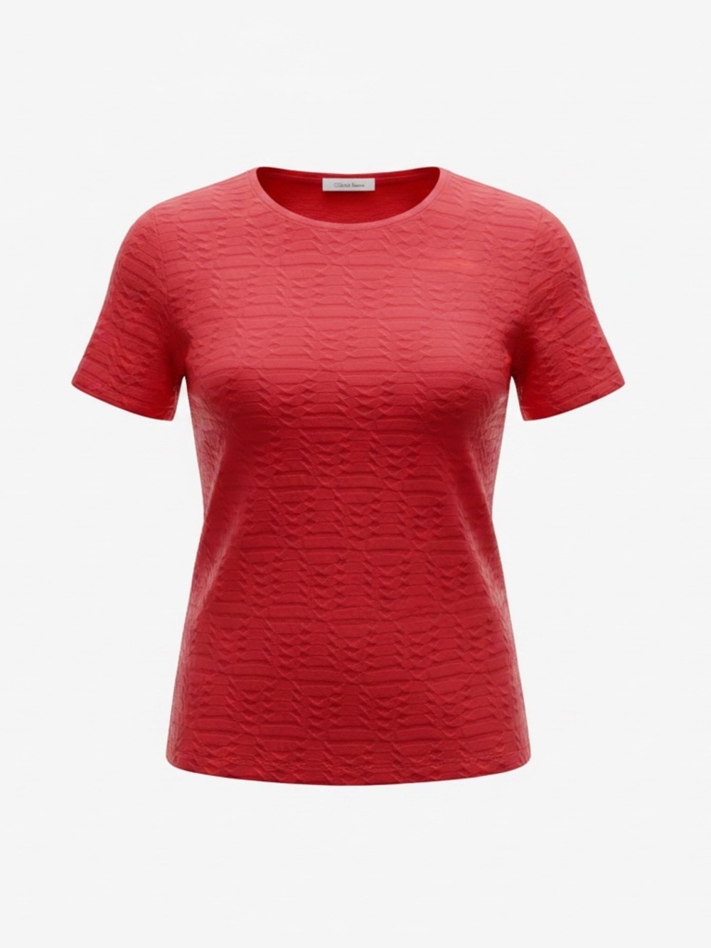 Calvin Klein Textured Crewneck Tee - Red